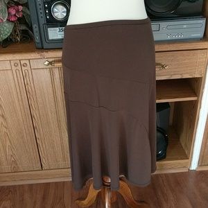 Brown stretch skirt